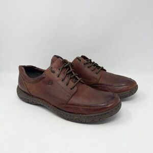 Born Casual Lace Up Oxford Shoe Mens 13 Brown Leather Round Toe Casual M6467